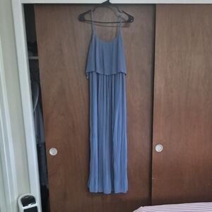 LC Lauren Conrad Light Blue Layered Maxi Dress